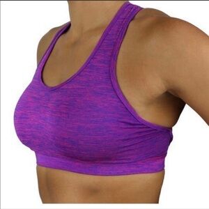 KIAVA womens High Impact Braided Bra in Purple/pink size: XS